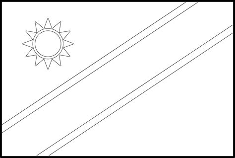 namibia flag coloring page